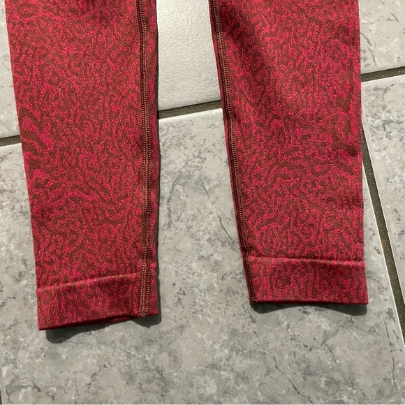 Gymshark Womens Adapt Animal Seamless Leggings Red Reef/Cherry Brown | Sz Small - Picture 6 of 16